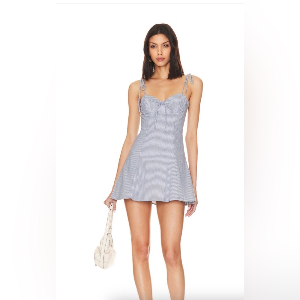 Majorelle Tahoe Dress in Blue Chambray - medium